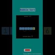Bubble Sort Algorithm Animation Video Dsa Algorithm Sorting Bubblesort Dsalgo Way2Future