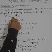 Marginal And Conditional Distribution Probability And Statistics