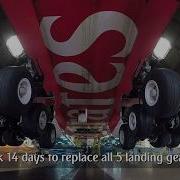First Ever Landing Gear Replacement Airbus A380 Emirates Airline