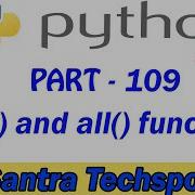 109 Any And All Functions In Python Python Tutorial In Tamil Python Tricks In Tamil