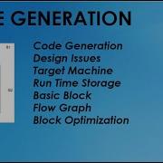 Code Generation In Compiler Design