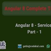 Services In Angular 8 Part 1 CodeKul