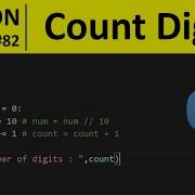 Python Program 82 Count The Number Of Digits Present In A Number In Python
