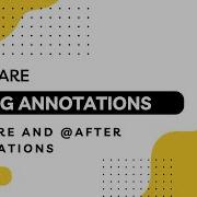 TestNG Annotations And Their Order Test Before And After Annotations
