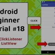 Android Beginner Tutorial 18 OnItemClickListener For A ListView Display A Message When Clicked