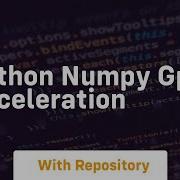 Python Numpy Gpu Acceleration