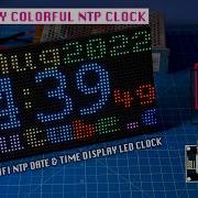 P4 LED Display ESP8266 NodeMCU WIFI NTP Colourful Clock Date Time Scroll Text Display