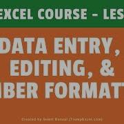 FREE Excel Course Lesson 2 Data Entry Editing And Number Formatting
