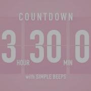 3 Hour 30 Minute Countdown Timer Flip Clock With Simple Beeps