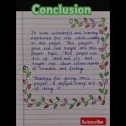 Conclusion For Project L Conclusion L Conclusion For Assignment