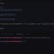S3 L04 Python Fundamentos Hasta Los Detalles Operador Ternario