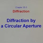 1353 Diffraction By A Circular Aperture