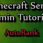 Minecraft Admin How To Autorank