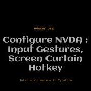 NVDA Input Gestures Preferences