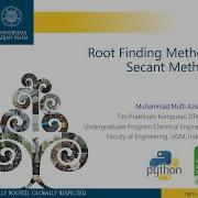 Python Programming For Chemical Engineers Root Finding Problem With Secant Method