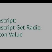 Javascript Get Radio Button Value Mytechlearns 2020 With Source Code