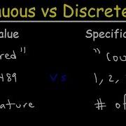 Continuous Vs Discrete Data