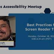 Best Practices For Screen Reader Text With Nick Croft At WordPress Accessibility Meetup