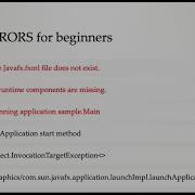 JavaFx Errors For Beginners IntelliJ 2020