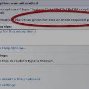VB Net Solve Error No Value Given For One Or More Required Parameters In Access Database Or Excel
