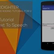 Android Studio Tutorial Simple Text To Speech