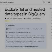 Explore Flat And Nested Data Types In BigQuery