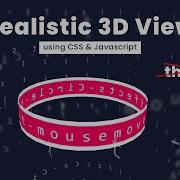 3D Circle Text Rotation Effects On Mousemove Using CSS Javascript Splitting Js