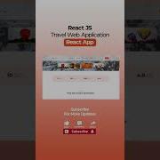 React JS Tutorial TRAVEL WEB APPLICATION Download Full Source Code Shorts