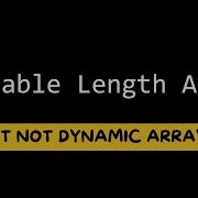 Variable Length Array In C Programming