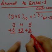 Decimal To Excess 3