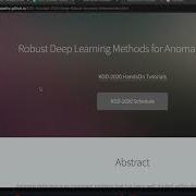 KDD 2020 Hands On Tutorials Robust Deep Learning Methods For Anomaly Detection 1