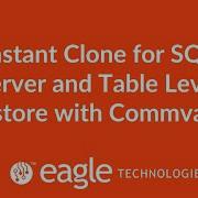 Instant Clone For SQL Server And Table Level Restore With Commvault