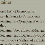 Containers And Layout Managers In Java