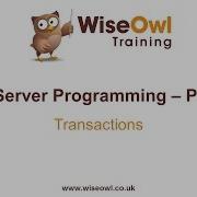SQL Server Programming Part 14 Transactions