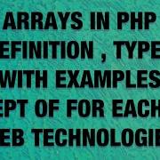 Arrays In PHP Definition Types Of Arrays With Examples For Each Loop Web Technologies