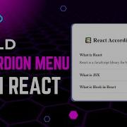 Build An Accordion Menu With React From Scratch React JS Tutorial For Beginners