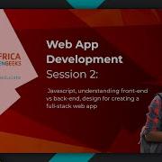 Web App Development Part2 JavaScript Front End Vs Back End Design For Full Stack Web App