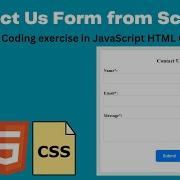 Contact Us Form With Validation In JavaScript HTML CSS Learn How To Make A Form And Validate It