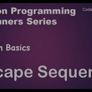 17 Python Basics Escape Sequence