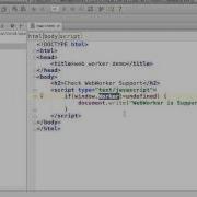 Checking The Support For HTML5 Web Worker API