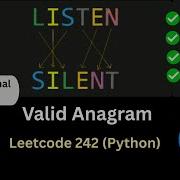 LeetCode 242 Valid Anagram Explained Optimal O N Solution Interview Question