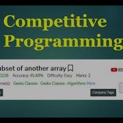 Array Subset Of Another Array Hashing Competitive Programming