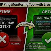 Ping Monitoring Tool Using PowerShell Multi IP Ping Script With Live Status Reachable Unreachable