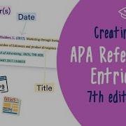 APA 7th Edition Creating APA Reference Entries Scribbr