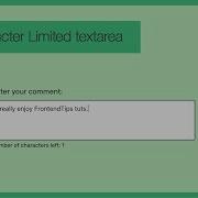 Tip 1 Character Limited Text Area