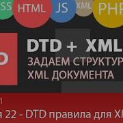Лекция 22 Web Что такое DTD Пишем DTD XML документ с помощью Doctype Element Attlist Entity