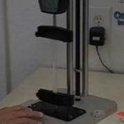 Tensile Test On Plastic With A Manual Test Stand And A Force Gauge