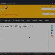 XML XPath Injection Login Form Low Security Level