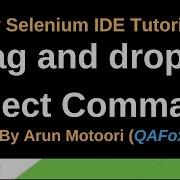 New Selenium IDE Part 63 Drag And Drop To Object Command