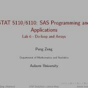 SAS Lab 6 Do Loop And Arrays